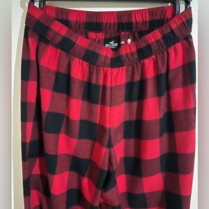 Hollister Red and Black Checkered Flannel Pajama Pants
